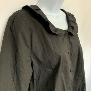 NWT Allegra K Ruffle-Neck Blouse